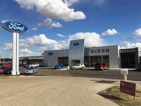 Dixon ford - Contact Our Ford Car Dealer in Dixon IL. We're based at 2850 Valley West Drive in Clinton IA but service residents from nearby Dixon. Call the Clinton Auto Group sales department at 888-373-1135. Or, if you need a repair, call our service department at 563-242-0441. Clinton Auto Group is a Ford dealership in Dixon IL. 
